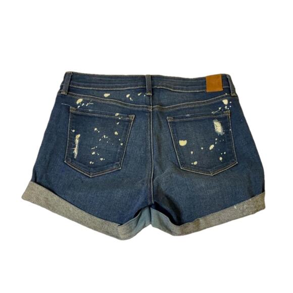 Y2K Distressed Cuffed Denim Shorts Blue LEVEL 99 Size 28 - Picture 6 of 6